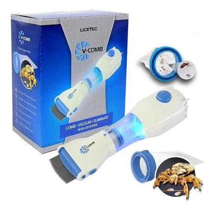 Electric V-Comb Lice Remover – Chemical-Free Head Lice & Egg Removal Comb | Gentle Electric Scalp Care