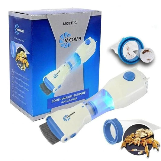 Electric V-Comb Lice Remover – Chemical-Free Head Lice & Egg Removal Comb | Gentle Electric Scalp Care