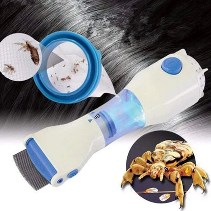 Electric V-Comb Lice Remover – Chemical-Free Head Lice & Egg Removal Comb | Gentle Electric Scalp Care