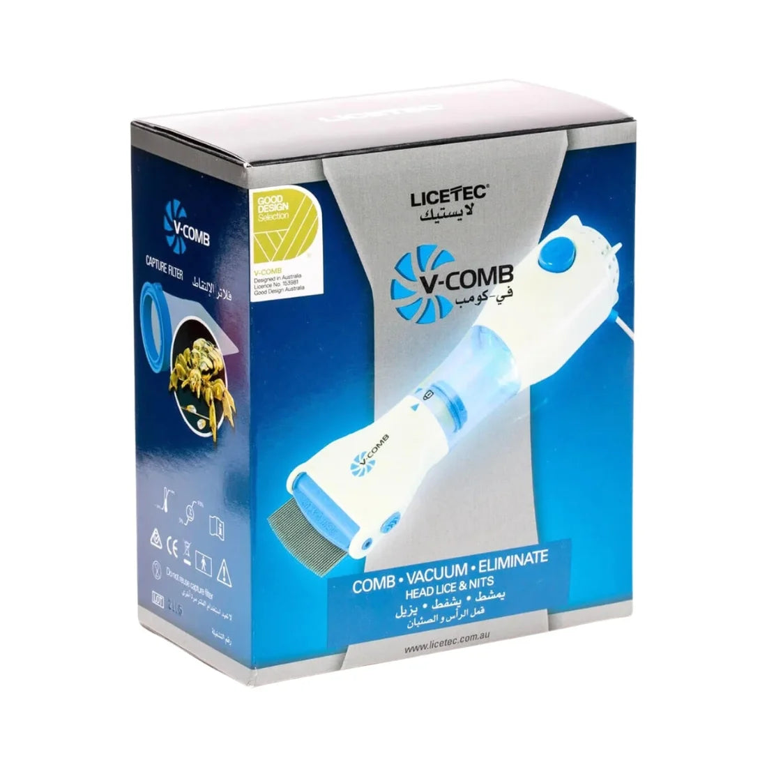 Electric V-Comb Lice Remover – Chemical-Free Head Lice & Egg Removal Comb | Gentle Electric Scalp Care