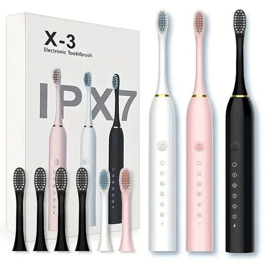 X3 Sonic Electric Toothbrush – Rechargeable USB Fast Charging Toothbrush with 5 Modes for Deep Cleaning, Whitening & Gum Care