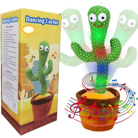 Rechargeable Dancing Cactus Toy with Hat – Interactive Singing, Talking & Dancing Plush Toy for Kids