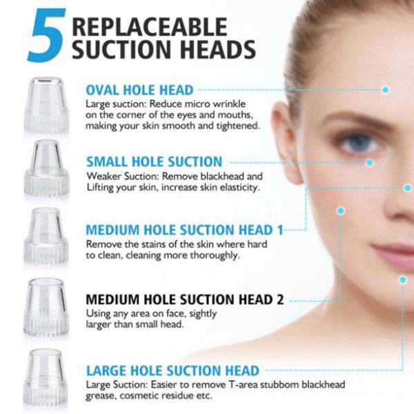 Blackhead Remover Vacuum – Portable Pore Cleaner with LED Display & Adjustable Suction