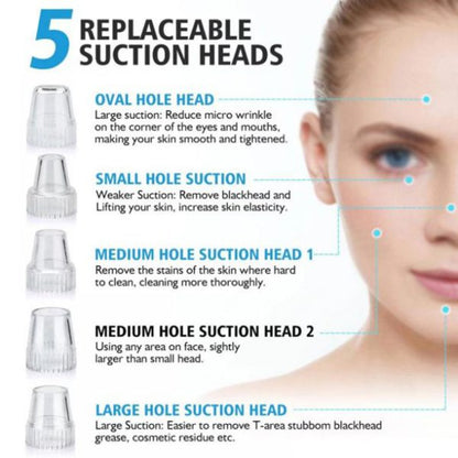 Blackhead Remover Vacuum – Portable Pore Cleaner with LED Display & Adjustable Suction