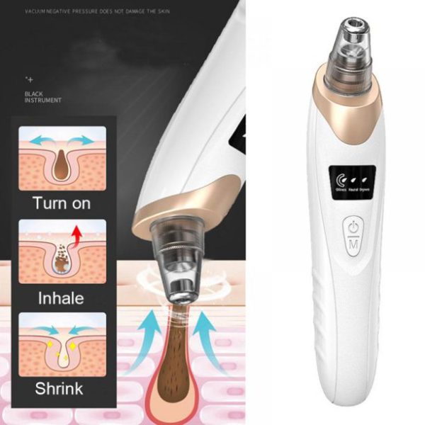 Blackhead Remover Vacuum – Portable Pore Cleaner with LED Display & Adjustable Suction